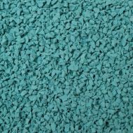 Turquoise rubber granules