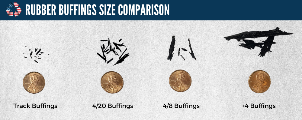 Rubber Buffing Size comparison 2
