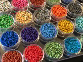 colored rubber granules
